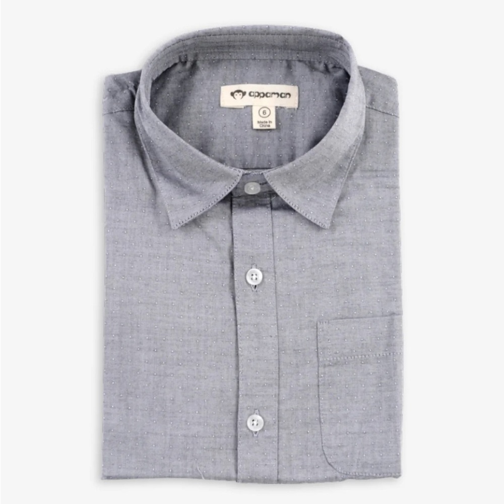 Appaman Gray Button Down Shirt for Kids